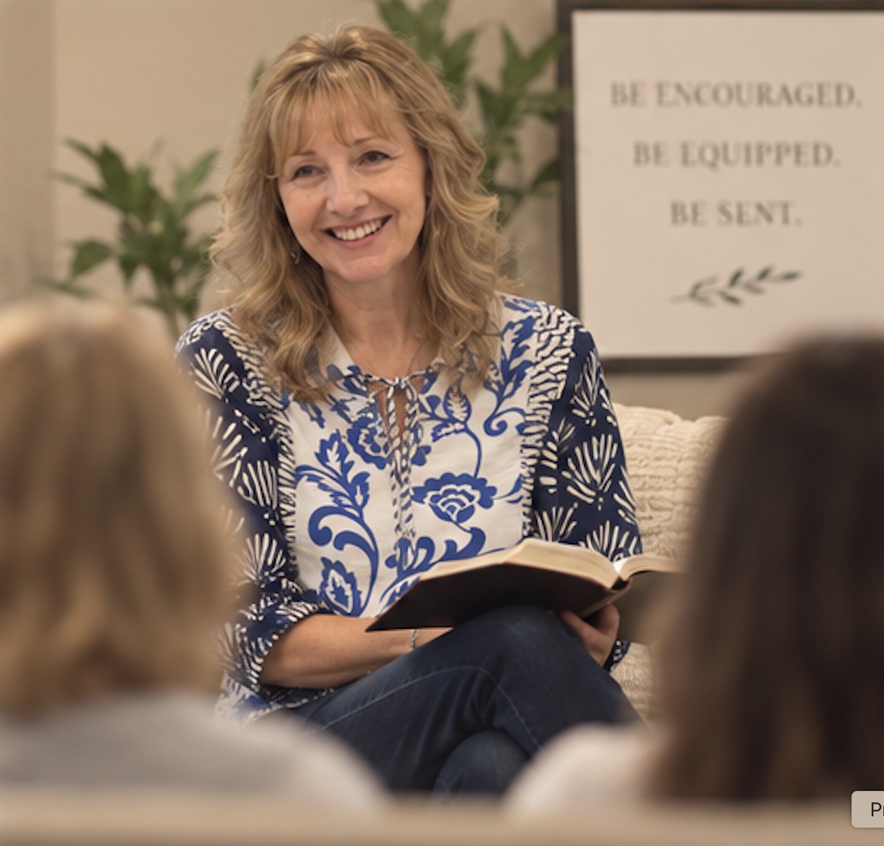 Judy leading a Bible study