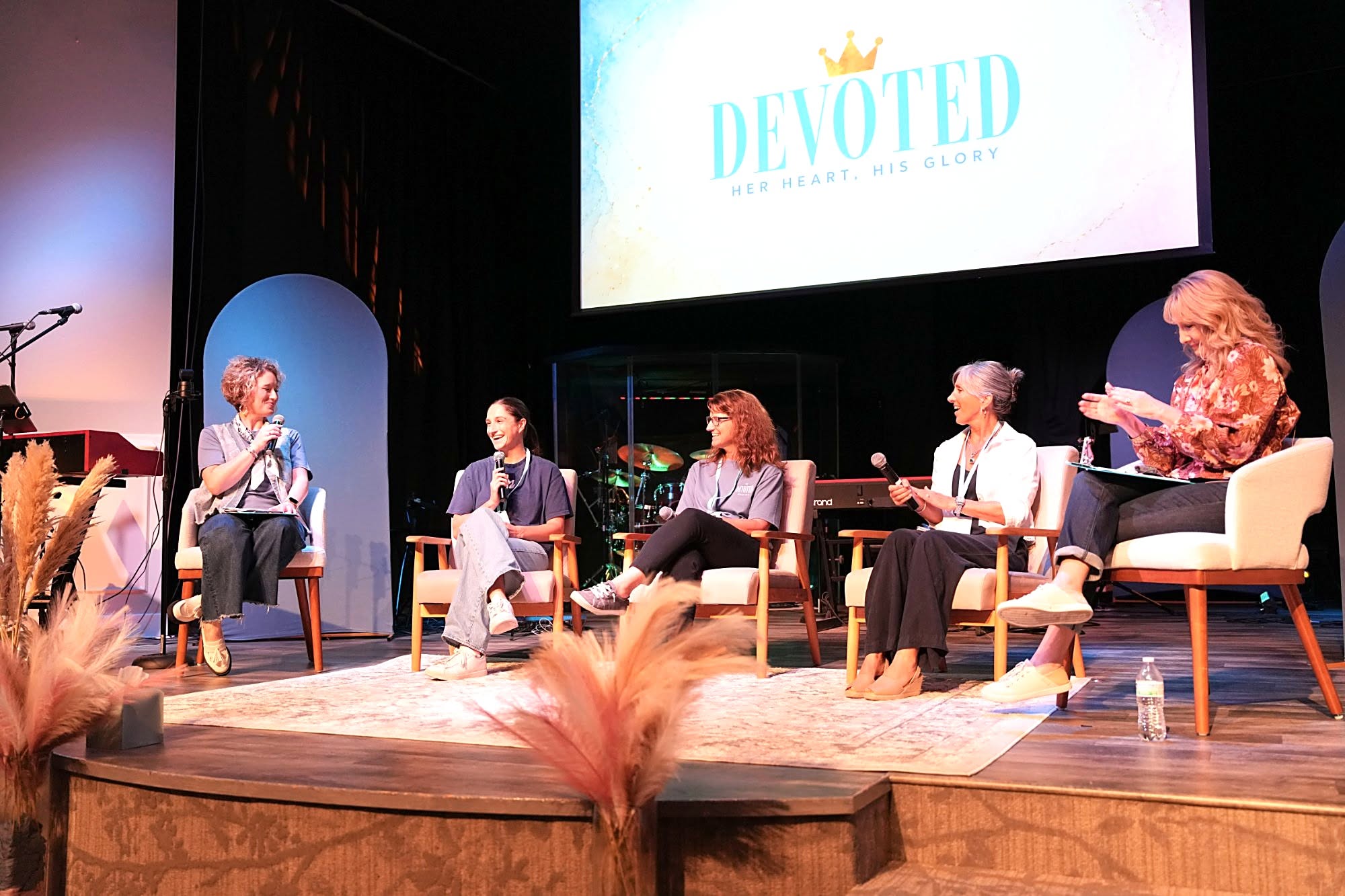 Judy Dotson participating in a women's ministry conference panel